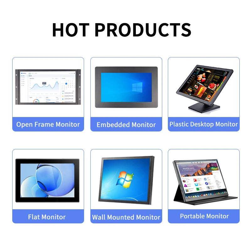 Zhixianda 32 Inch 1920*1080 Industrial Capacitive Touch Screen Monitor Flat Pure Waterproof  LCD Display With DVI VGA HDMI USB-3