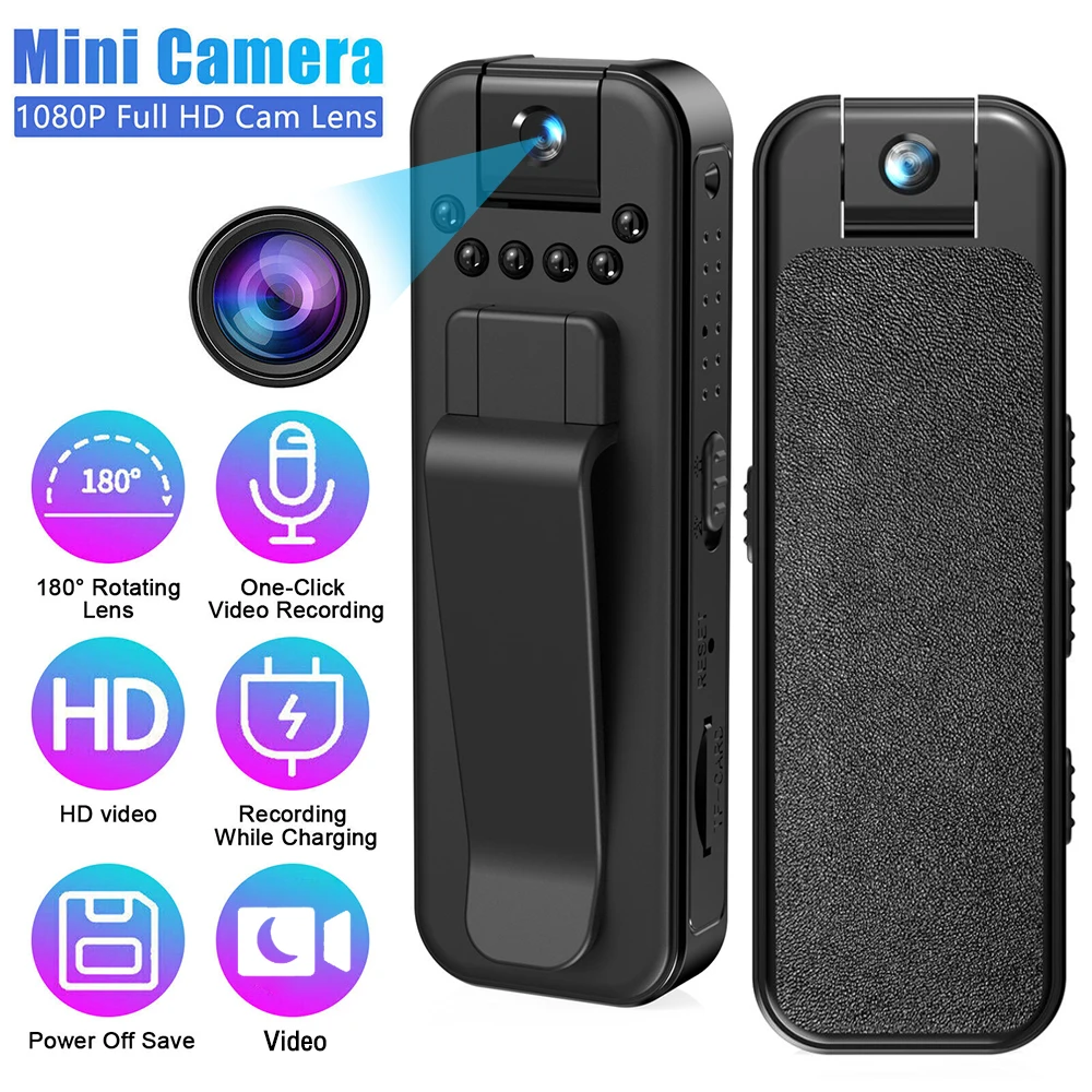 HD 1080P Mini Camera Portable Small Digital Video Recorder Police BodyCam Infrared Night Vision Video Surveillance Camcorder-2