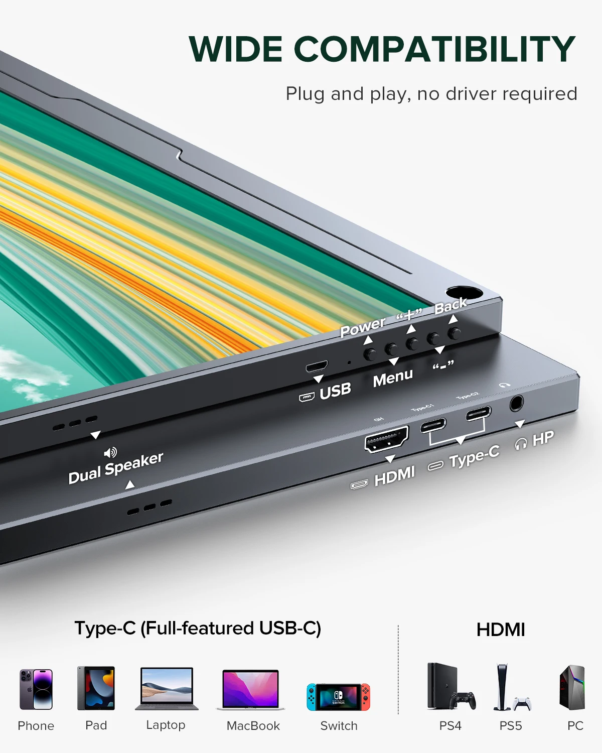 UPERFECT 2.5K Portable Monitor 16