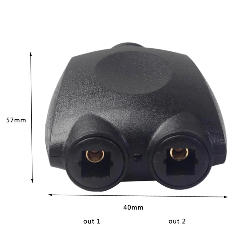 2 Way Toslink Splitter Adapter 1 input 2 Output SPDIF Optical Cable Splitter Hub for CD DVD-6