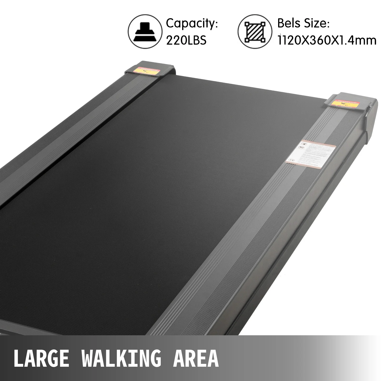VEVOR Under Desk Treadmill for Home Portable Walking Pad 500W Motor Treadmills for Running Adjustable 1-6.0km/h Speed-4
