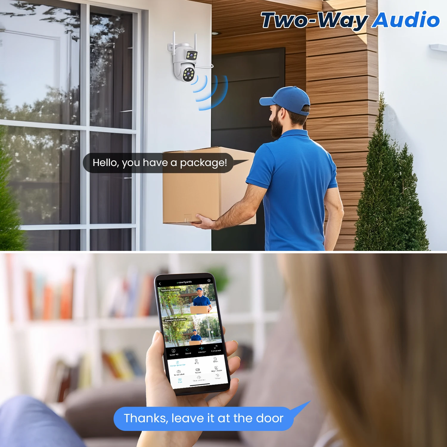 BESDER 8MP IP Camera Wifi 4K Dual Len Outdoor Auto Tracking Night Vision 5G HZ Wifi CCTV Surveillance Camera Security Protection-6