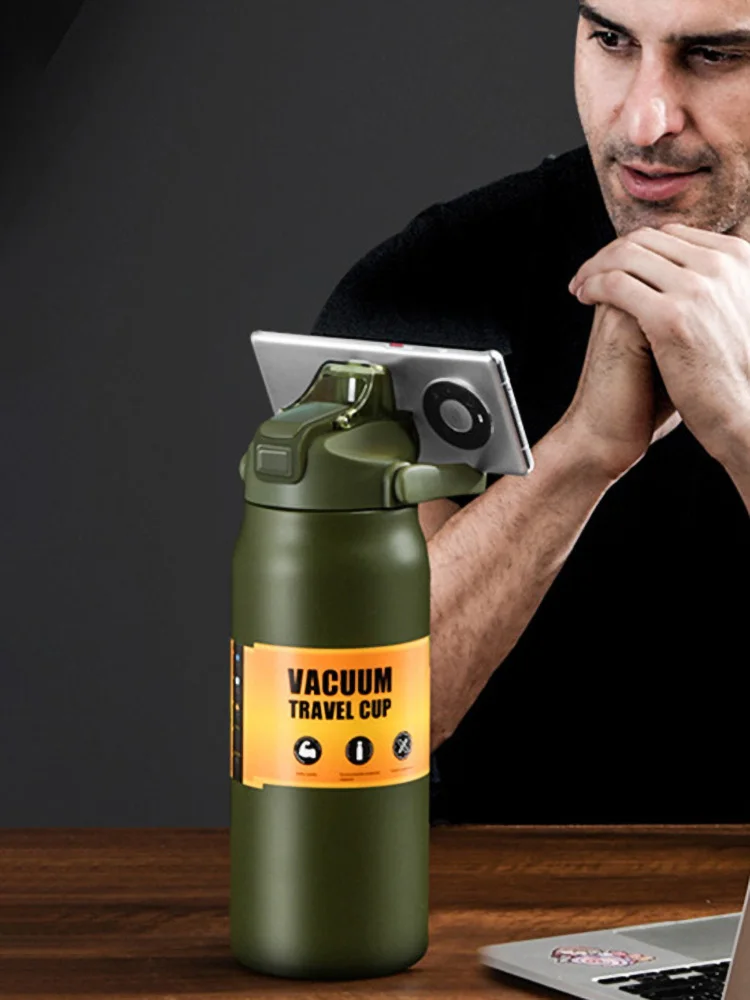 Outdoor Thermos Portable 304 Stainless Steel Thermal Mug Tumbler Vacuum Flasks Cold and Hot Sports Water Bottle with Straw-5
