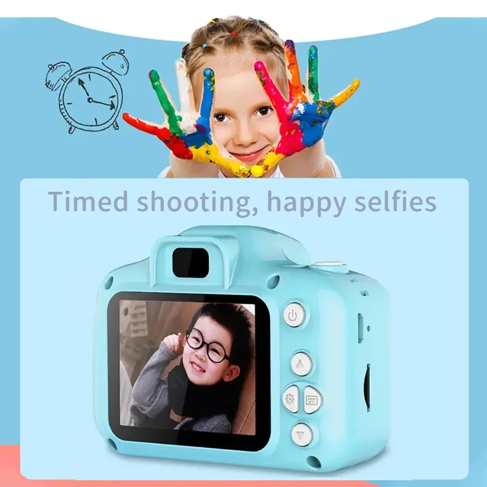 Children Camera 1080P HD Toddler Digital Video Camera 2.0-inch Kids Camera with Silicone Cases Toys for Christmas Birthday Gifts-6