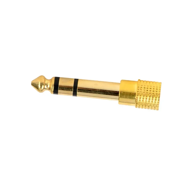 4pcs Golden 6.5 Stereo Connector 6.35mm Male To 3.5mm Female Jack Audio Connectors for Headphone Microphone Power Amplifier-4