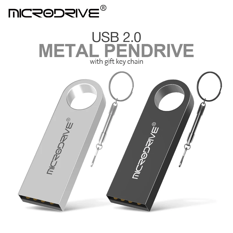 Metal USB 2.0 Flash Drive Pendrive 16GB 32GB 64GB High Speed Memory Stick U Disk 128GB Key Ring Gift-6