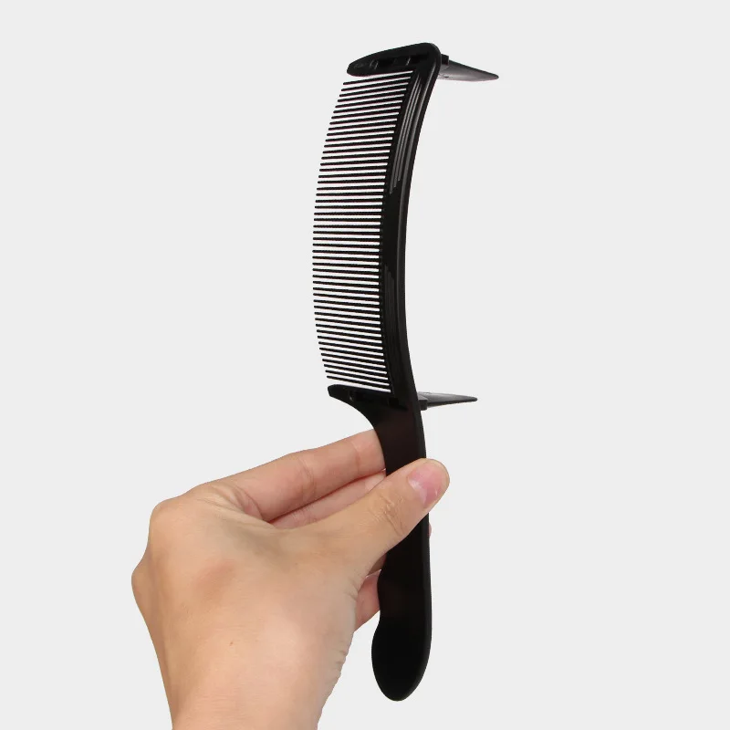 Barber Flat Top Haircut Comb Curved Hair Clipping Cutting Arced Comb Professional Hair Cutting Curved Positioning Comb-2