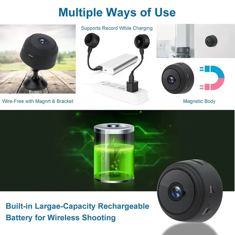 A9 Mini IP Camera 1080p HD Wireless Micro Camcorders Night Version Voice Video Security Surveillance Wifi Cameras Smart Home-5