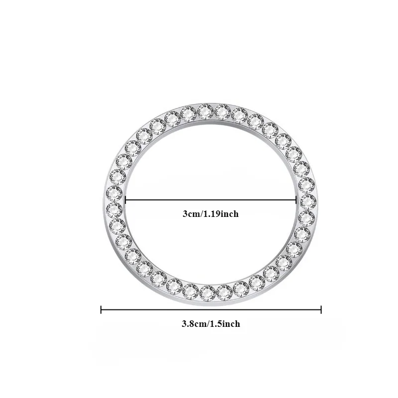Car Ignition Key Ring Diamond Stickers for Auto Motorcycle Styling Decoration Key Circle Button Car Accessories-5