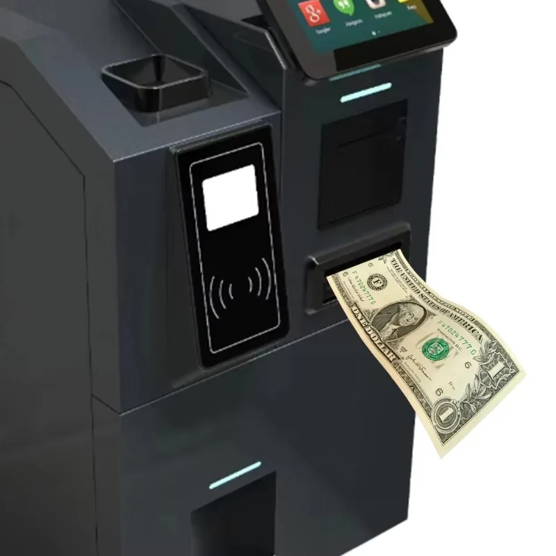 Customized Function Follow the Scene Cash Payment Kiosk Support SDK Service Currency Change Self-service Kiosk Shop Supermarket