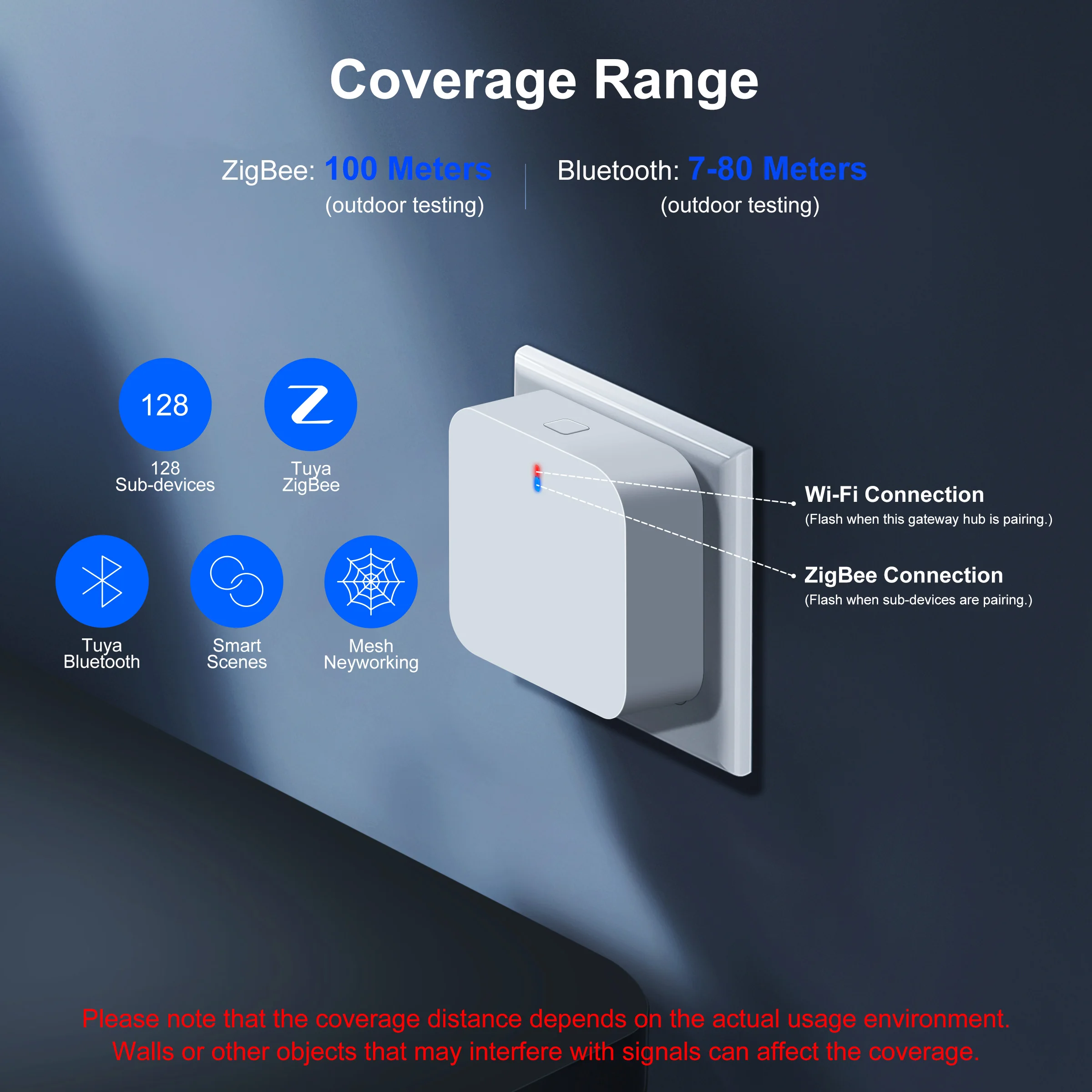 GIRIER Tuya ZigBee Gateway Hub Plug-in Type ZigBee/Bluetooth Multi-mode Gateway Bridge for Smart Home Automation Work with Alexa-2