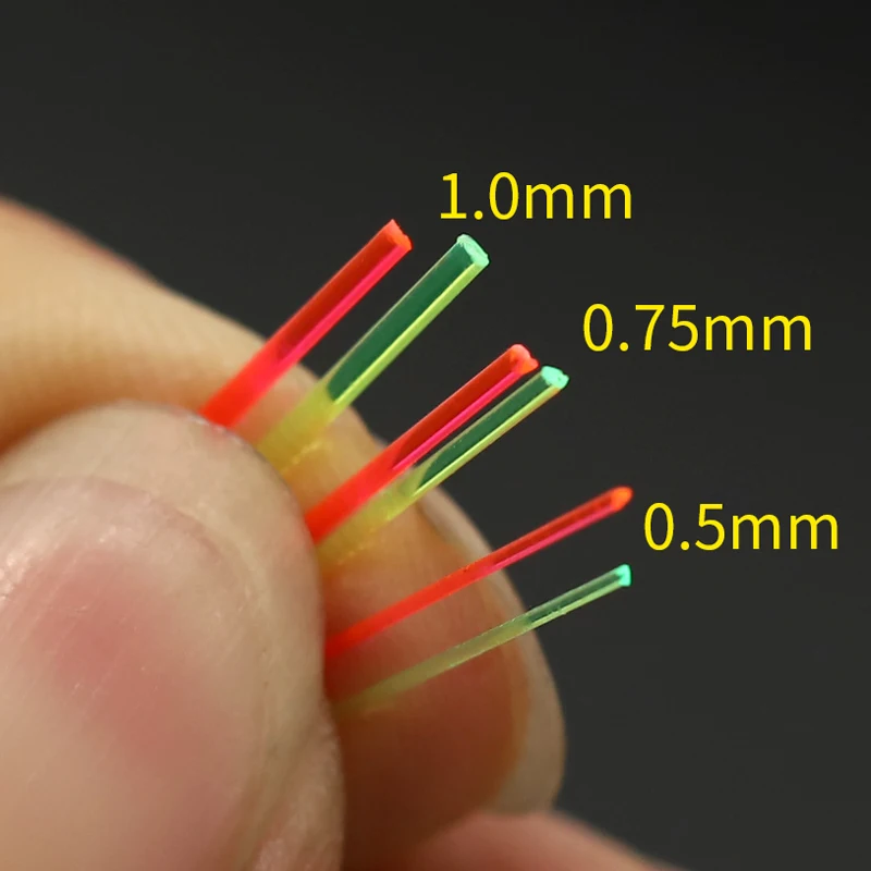 50cm 1mm 1.5mm 2mm 3mm Fiber Optic Bow Sight Replacement Pins Compound Bow Archery Accessories Red Green Slingshot Hunting Fiber-2