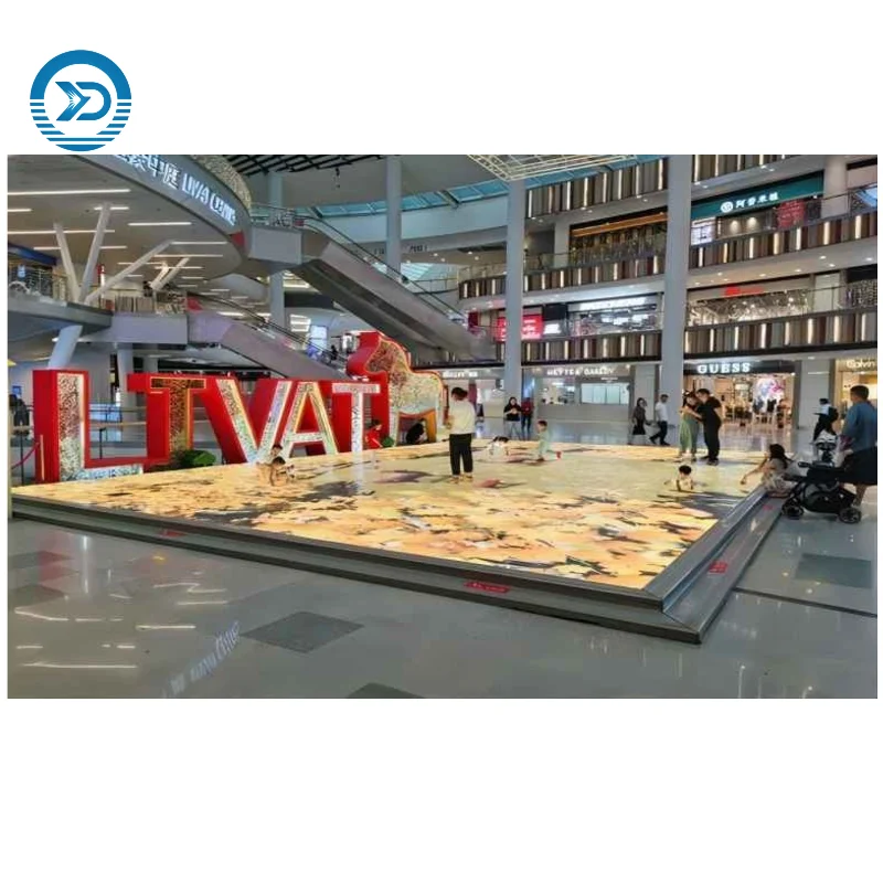 Manufacturers wholesale interactive floor tile LED display LED screen P2.976 500*500mm LED panels stage exhibition-2