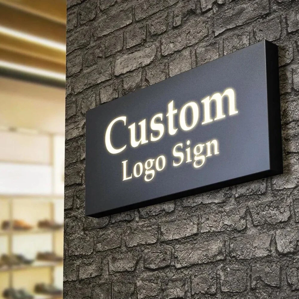 Business LED Light Box Signboard Shop Signage Rectangle Street Led Light Sign Acrylic Light Box Outdoor Wall Hanging Light Box-4