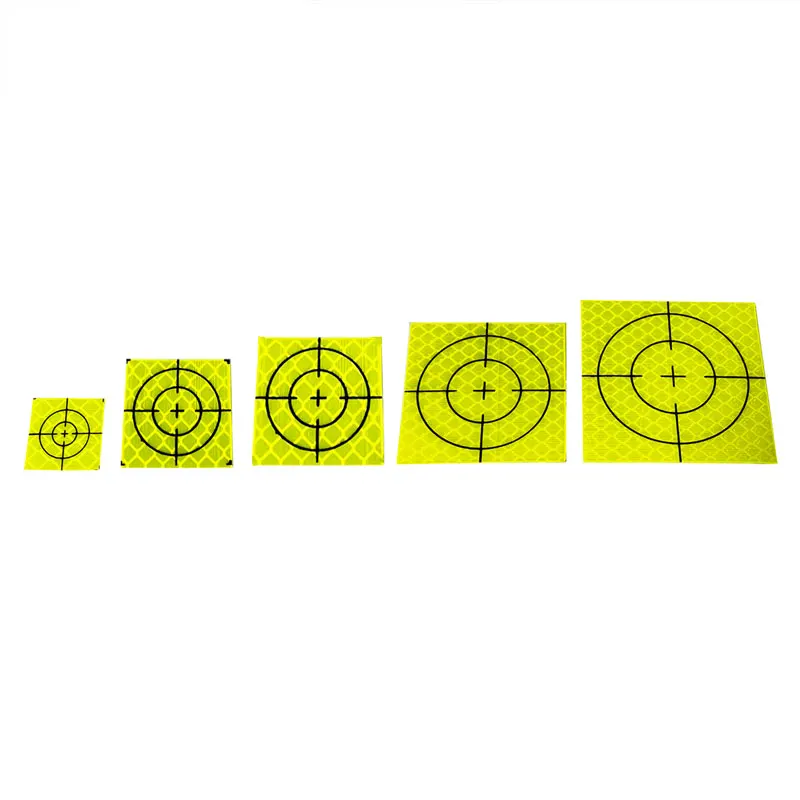 Fluorescent Green 100 Pcs Reflector Sheet Reflective Tape Target Total Station 20/30/40/50/60mm-2