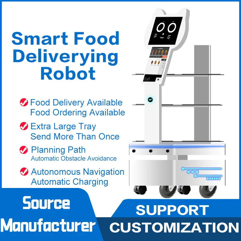 Self Service Ordering and Food Delivery Robot Self Order Kiosk Smart Service Robot Waiter Robot for Restaurant-5