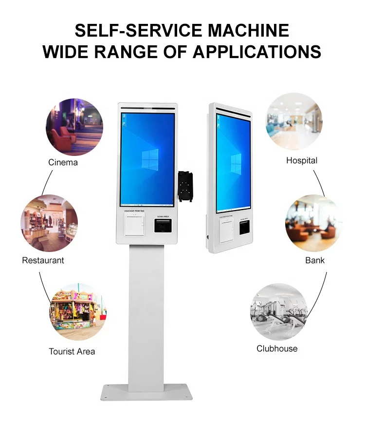 Automated restaurant meal parking ticket payment vending machine self-service automatic queue ticketing dispenser order kiosk-4