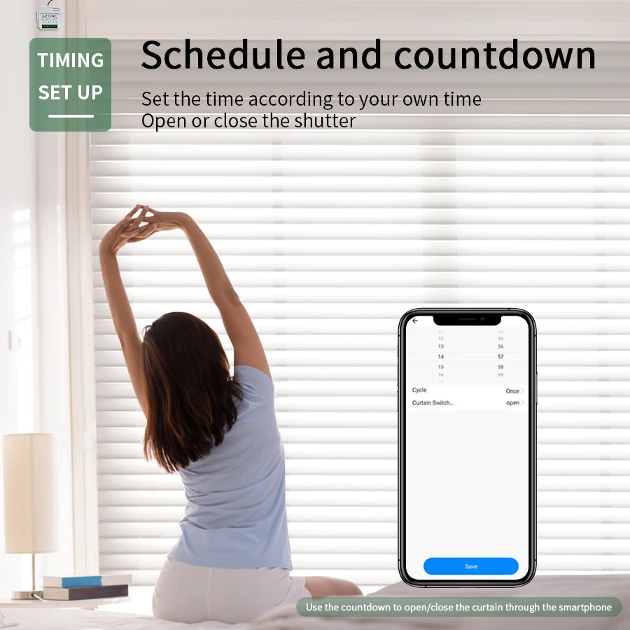 Tuya WiFi Smart Curtain Switch Roller Blinds Shutter Module 433MHz RF Remote Control Works With Alexa Google Home Assistant-6