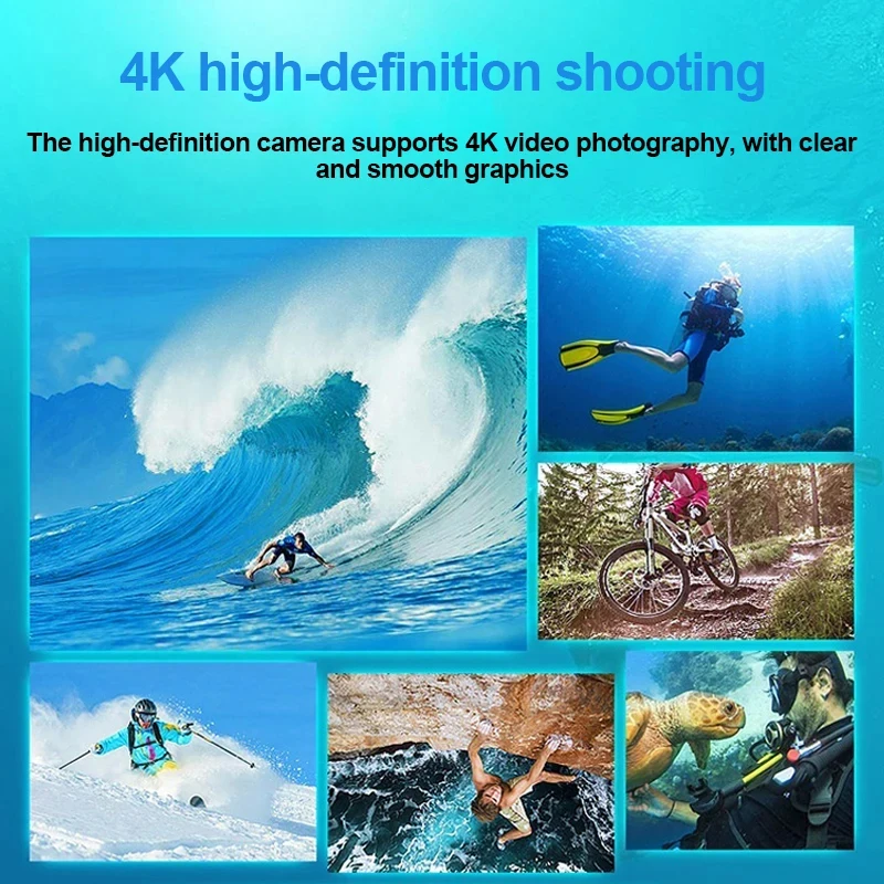 Ultra HD 4K Action Camera 1080P/30FPS 2.0 inch Screen WiFi Remote Control Mini Cameras Waterproof DV Helmet Go Sport Camera Pro-6