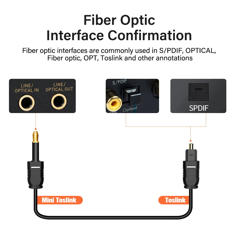 Digital Toslink to Mini Toslink Cable 3.5mm SPDIF Optical Fiber Cable 3.5 to Optical Audio Cable Adapter for Macbook 5m 10m 15m-2