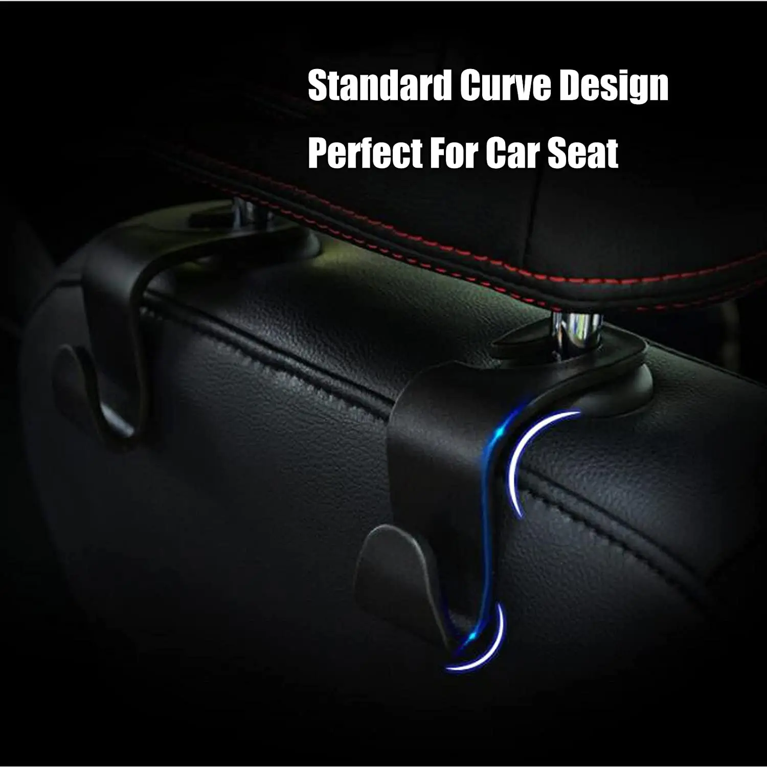 4Pack Hooks for Bags Car Clips Front Seat Headrest Organizer Holder Auto Fastener Hangers Car Storage Interior Accessories-5