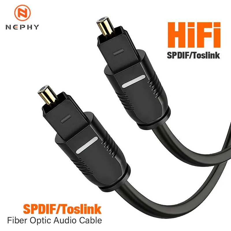For Toslink Gold-Plated Digital Optical Audio Cable 1m 2m 3m 5m 10m 15m 20m 30m SPDIF MD DVD Fiber Optic Cable High Quality
