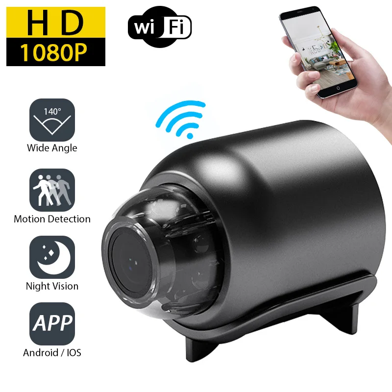 Full 1080P HD X5 Mini WiFi Camera Baby Monitor Home Security Camcorders IR Night Vision Motion Detection Wide Angle IP Cameras-2