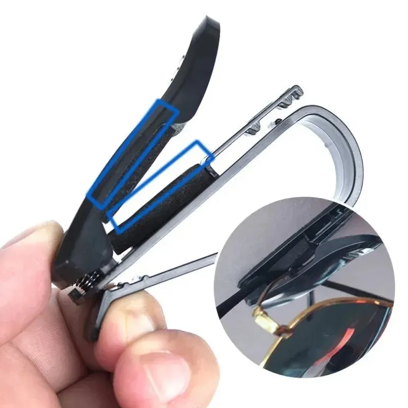 2PCS Universal Car Auto Sun Visor Glasses Box Sunglasses Clip Card Ticket Holder Fastener Pen Case Eyeglasses Clips Accessories-4