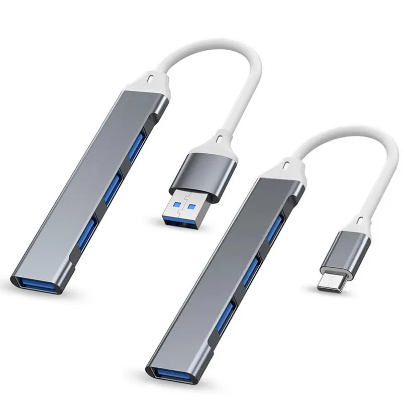 4Port USB 3.0 Hub USB Hub High Speed type c Splitter 5Gbps For PC Computer Accessories Multiport HUB 4 USB 3.0 2.0 Ports-2