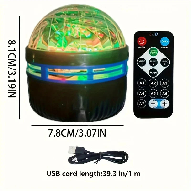 Northern Lights Projector LED Night Light Remote Starry Sky Light Starry Sky Light RGB 7Modes USB Plugin for Kids Room Party KTV-6