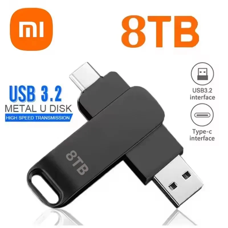 XIAOMI 16TB 3.2 Flash Drives High Speed USB Transfer Metal Pendrive Memory Card Pendrive Flash Disk Memoria Waterproof Stick-6