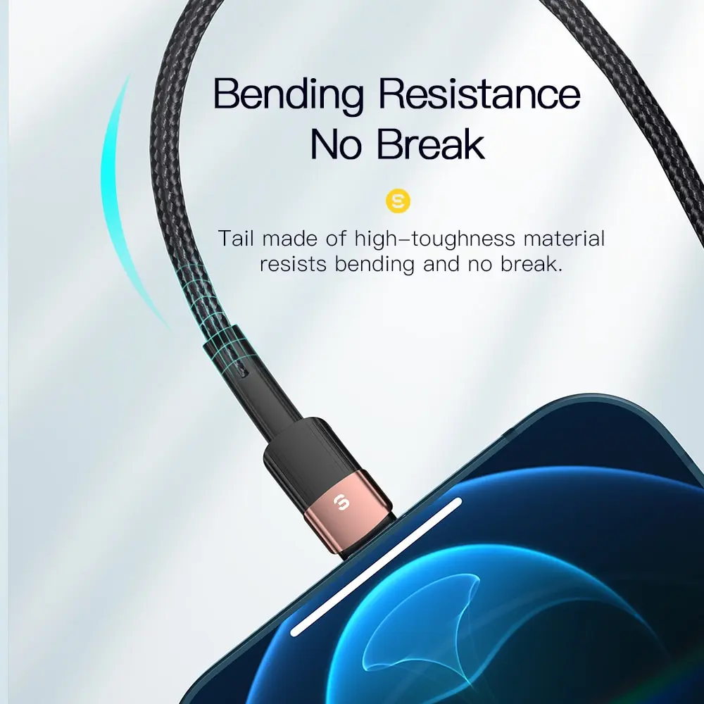 Essager Fast Charging For iPhone Usb Cable 11 12 13 Pro Max Mini Xs Xr X SE 8 7 6 Plus 6s 5 5s 2.4A Wire For iPhone Charger Cord-4