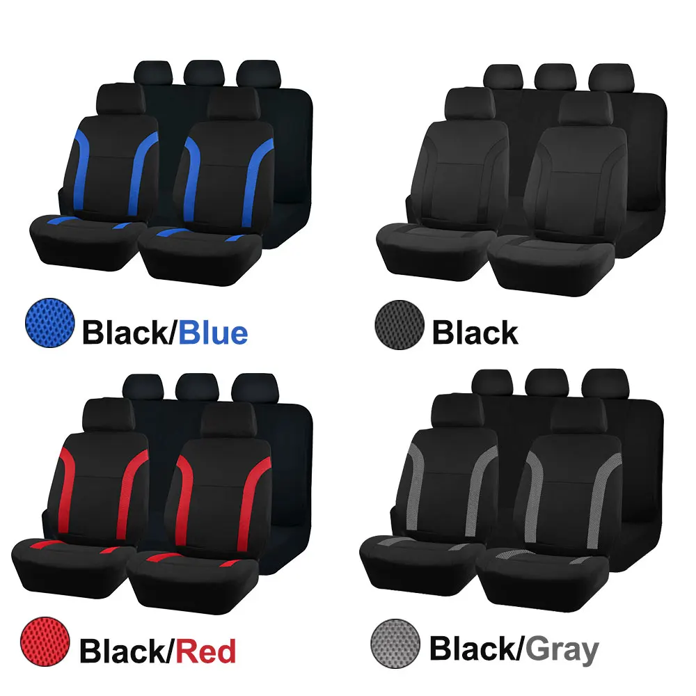 Universal Breathable Car Seat Covers Air Mesh Fabric Splicing With Polyester Fabric Fit For Most Car Suv Accessories Interior-5