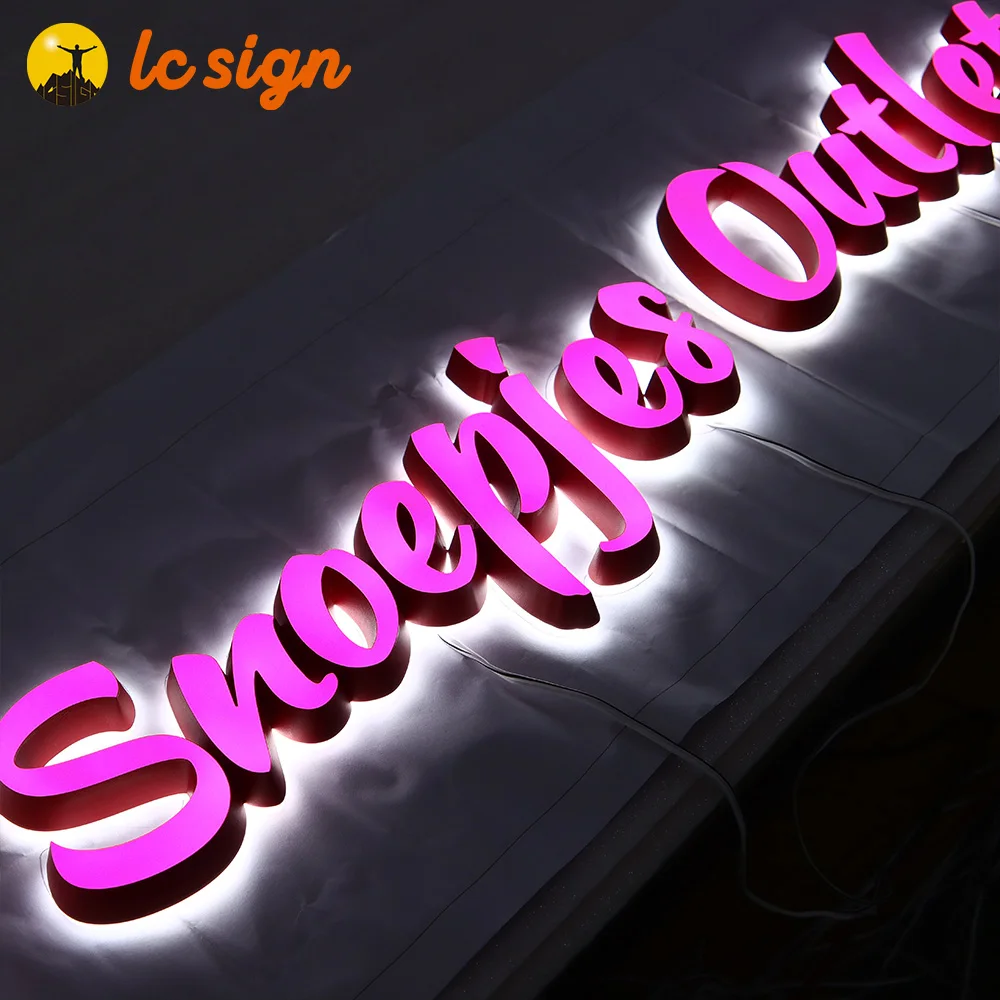 outdoor signage custom 3d led channel backlit illuminated luminous letter sign