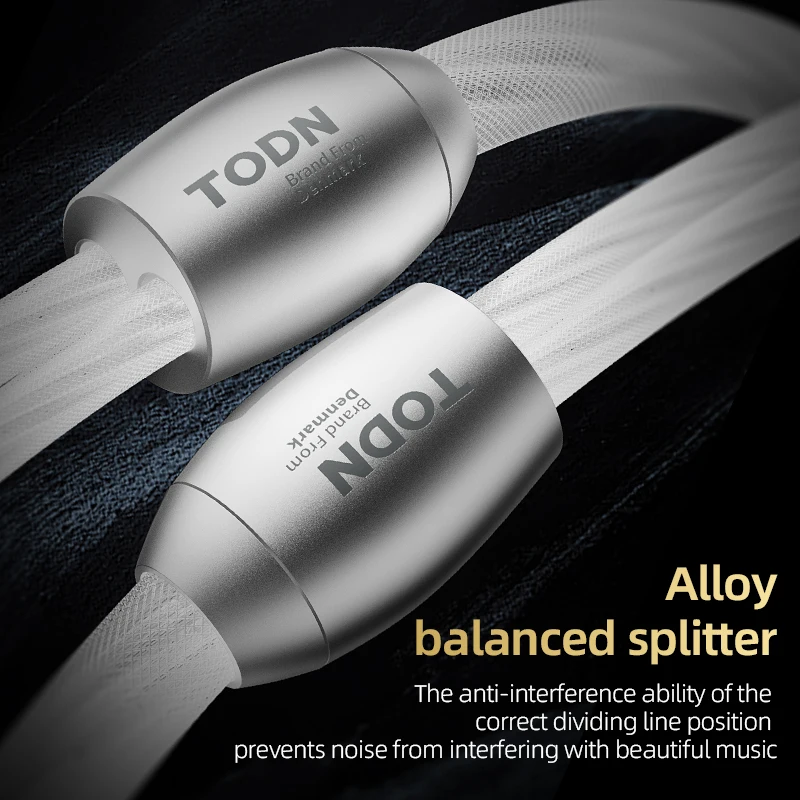 TODN 1 Pair HIFI Silver-plated Speaker Cable High-end 7N OCC Speaker Wire For Hi-fi Systems Y Plug Banana plug Speaker Cable-3