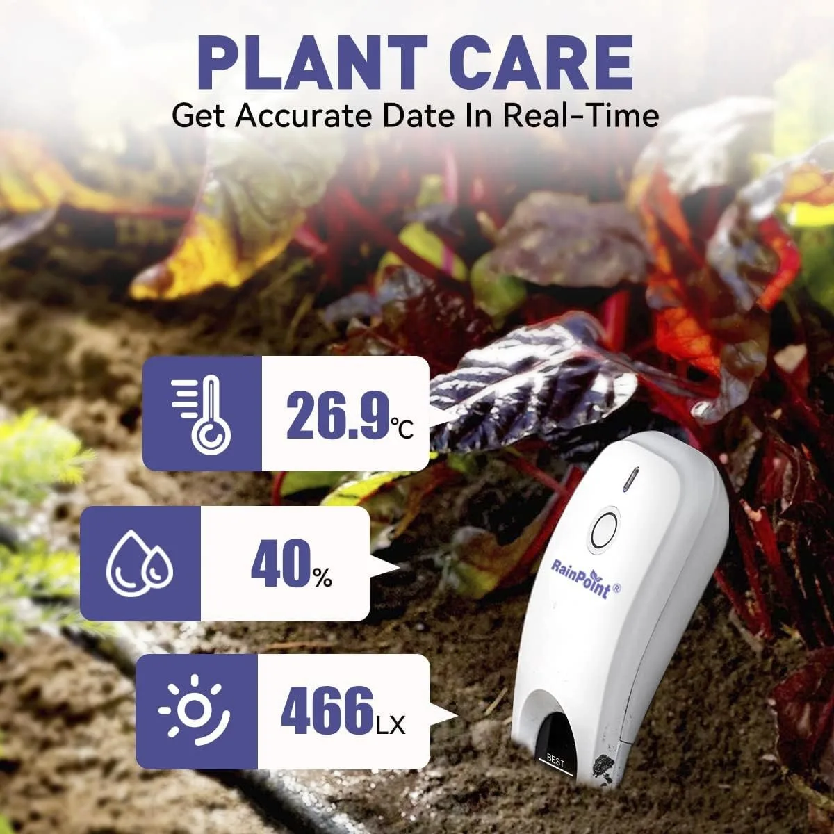 Wifi Smart Plant Monitor Outdoor Soil Temperature Meter Moisture Humidity Tester Sensor Garden Automation Irrigation Detector-5