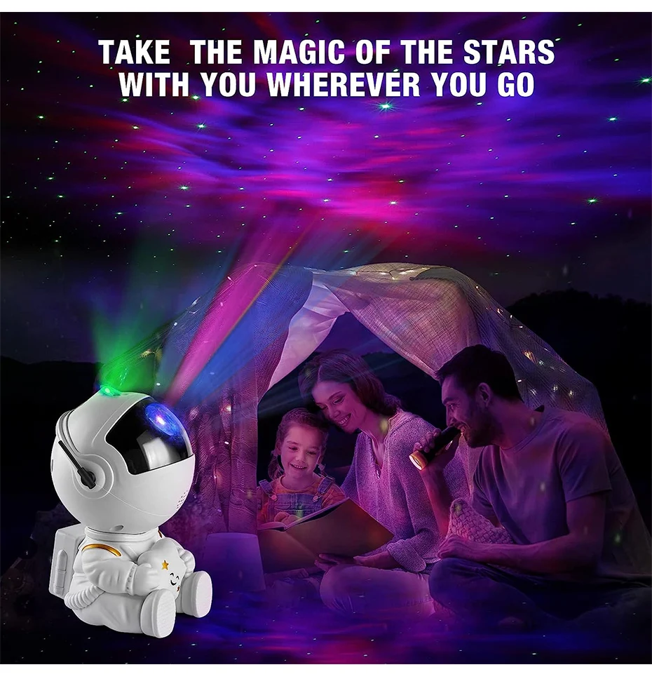 Galaxy Star Astronaut Projector Light Starry Sky Porjectors Lamp Decoration Bedroom Room Nebula LED Night Light Child Adult Gift-3