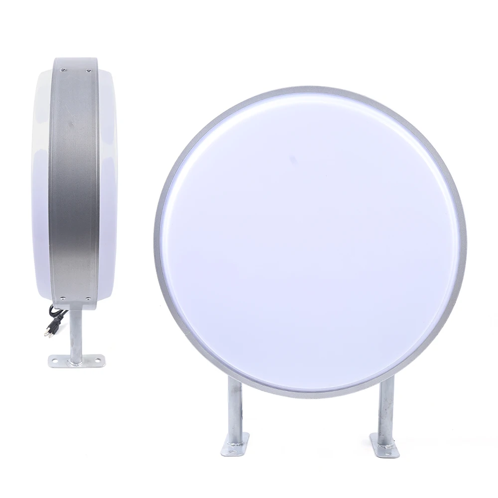50cm Waterproof LED Double Sided Round Advertising Lightbox 110V/220V Outdoor Advertising Neon Sign Light Box-6