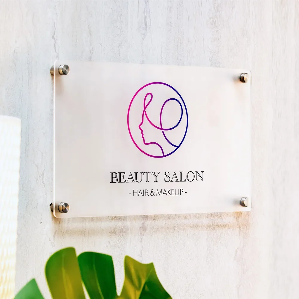 Customized Business Sign Personalised Company Logo Picture Name Signage Acrylic Plate Office Sign Wall Art Decor Shop Sign-2