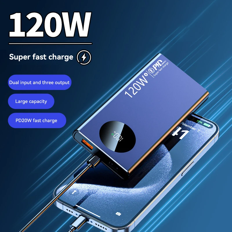 Xiaomi 120W 500000mAh High Capacity Power Bank Fast Charging Powerbank Portable Battery Charger For iPhone Samsung Huawei 2025-5