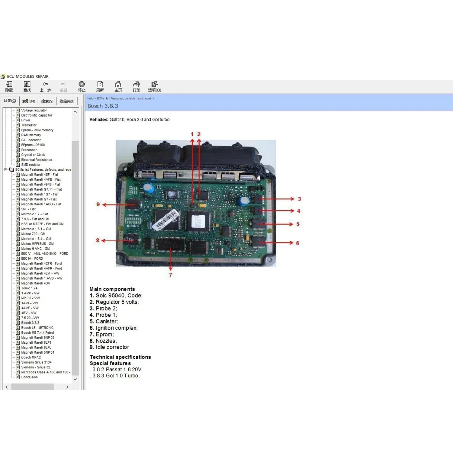 ECU Repair Software ECU Modules Repair Pinout Immo Location Including Multimeters Transistor EEprom Defects RAM PAL Decoder-3