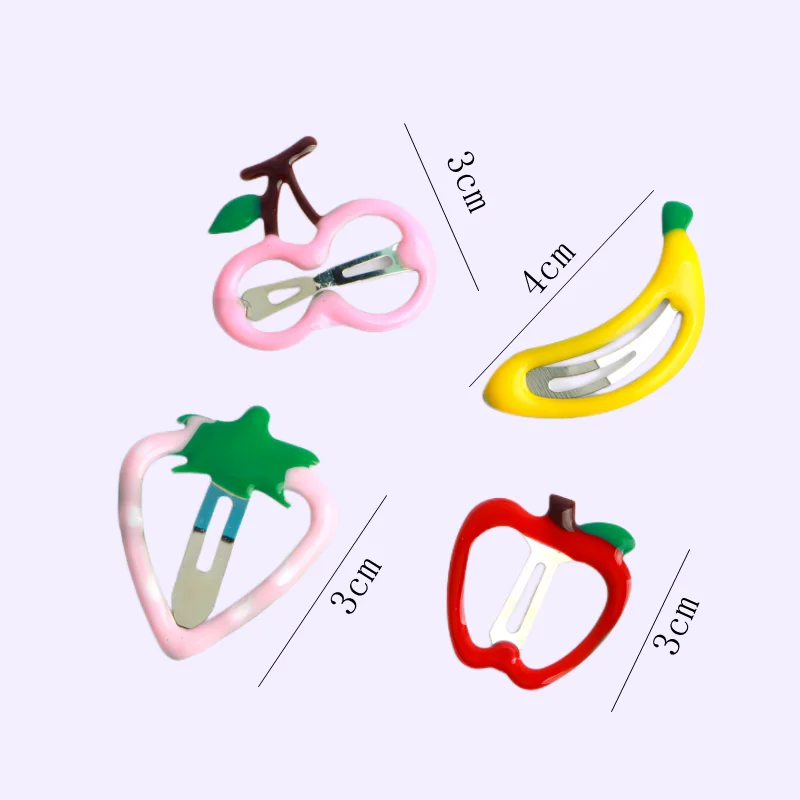 10pcs/lot Hot Sweetly Strawberry Fruit BB Hair Claw Side Clips for Women Girls Kids Hairpin Boutique Hair Accessories Headwear-2
