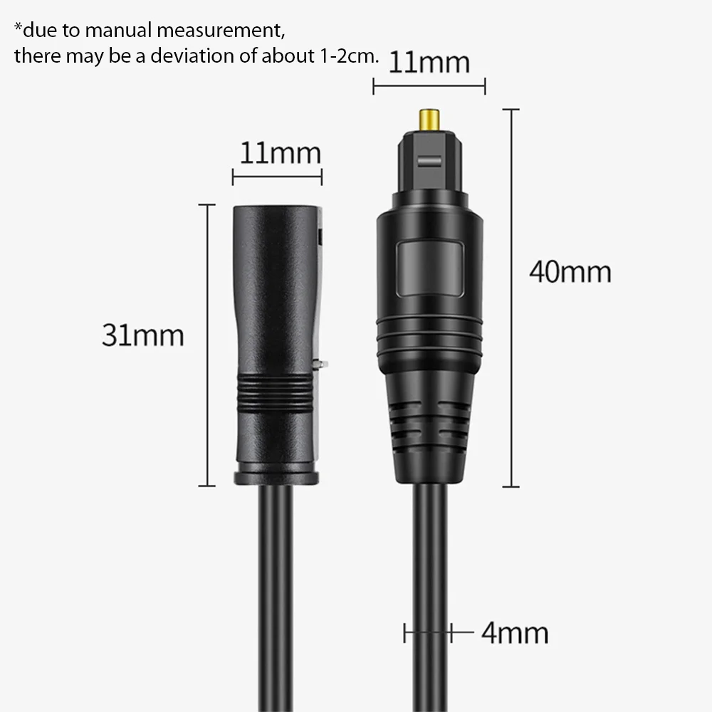 Byscoon Fiber Digital Toslink Extender Cable, Male to Female Optical Audio Extension Cable for Sound bar/TV/PS4/Xbox-5