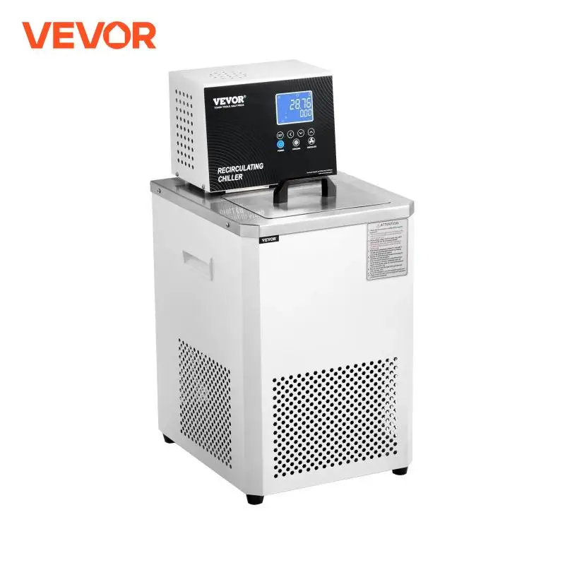 VEVOR Laboratory Chiller Circulator 6L Chiller Lab Low Temperature Cooling Liquid -4°F-212°F Circulator Pump Chiller LCD Display
