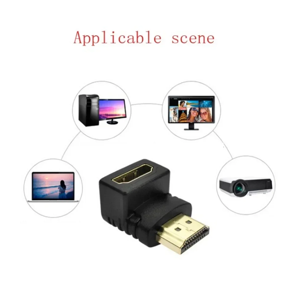 4K Adapter HDMI-compatible 90 Degree Right-angle Adapter 270 Degree Male To Female Elbow Connector Converter-5