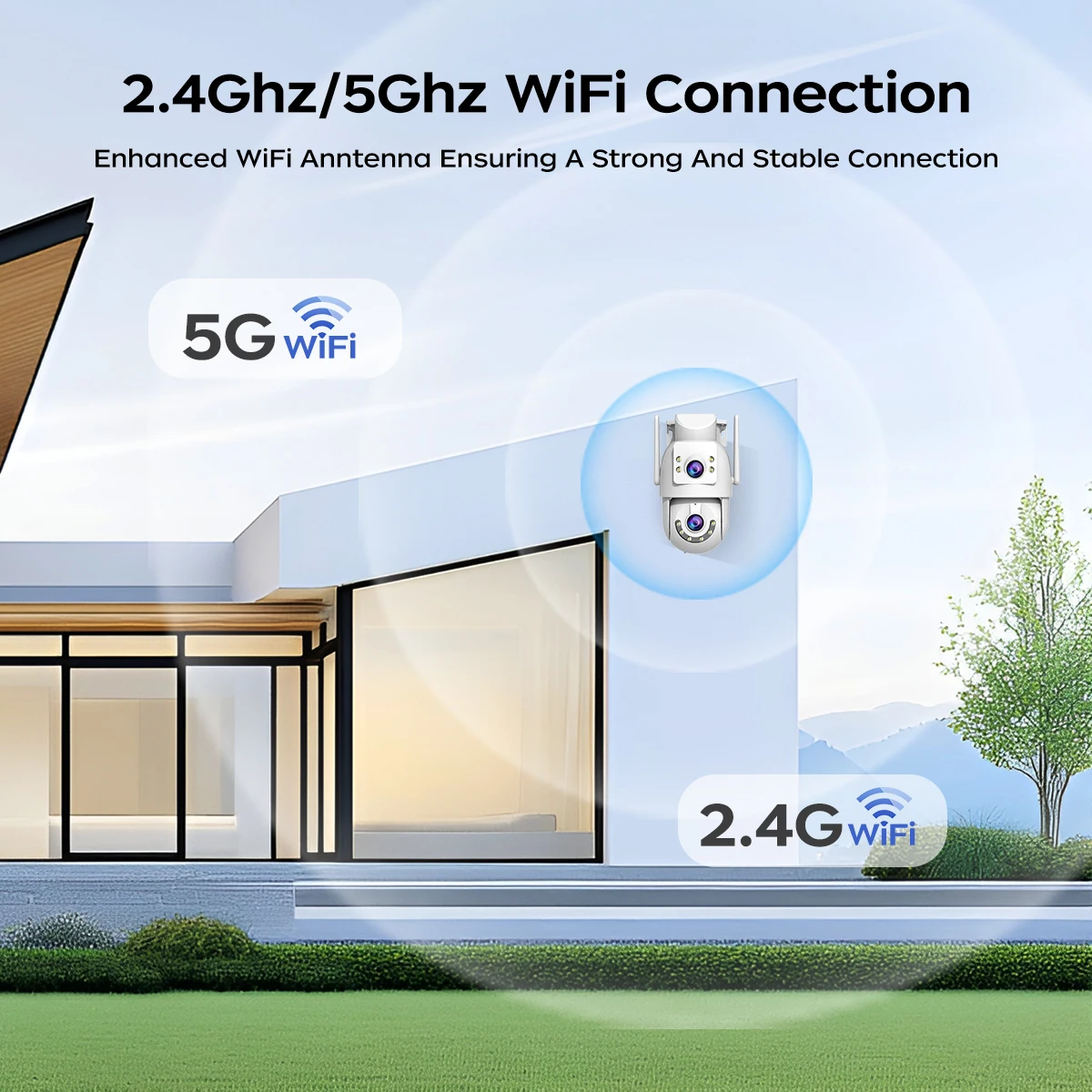 Jooan 4K 8MP HD Wifi PTZ Camera Outdoor 5G Wifi Dual Lens Security IP Cameras 5X Zoom AI Tracking ONVIF CCTV Surveillance Camera-3