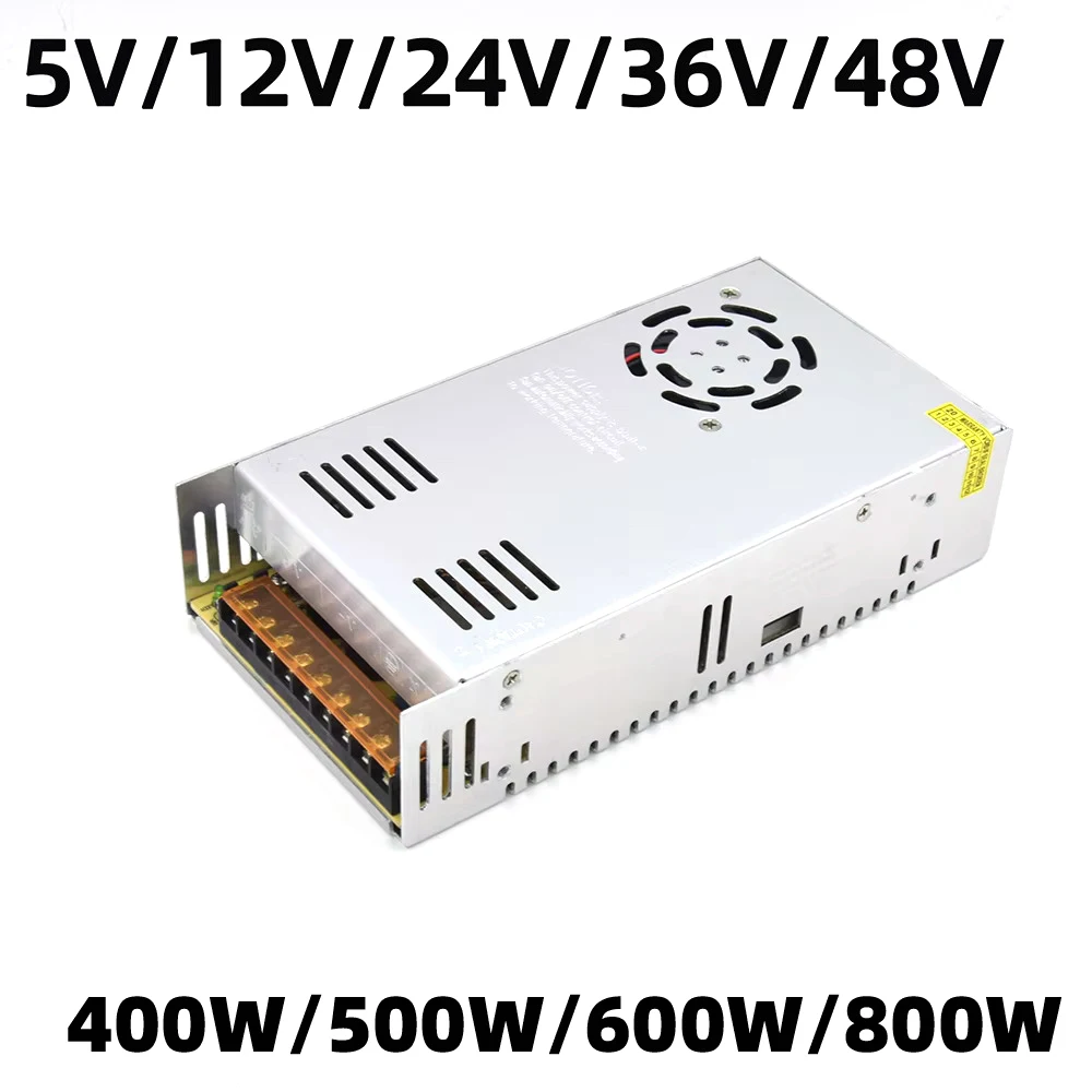400W 500W 600W Switching Power Supply Light Transformer AC 110V 220V To DC 5V 12V 24V 36V 48V Power Supply Source Adapter For Le