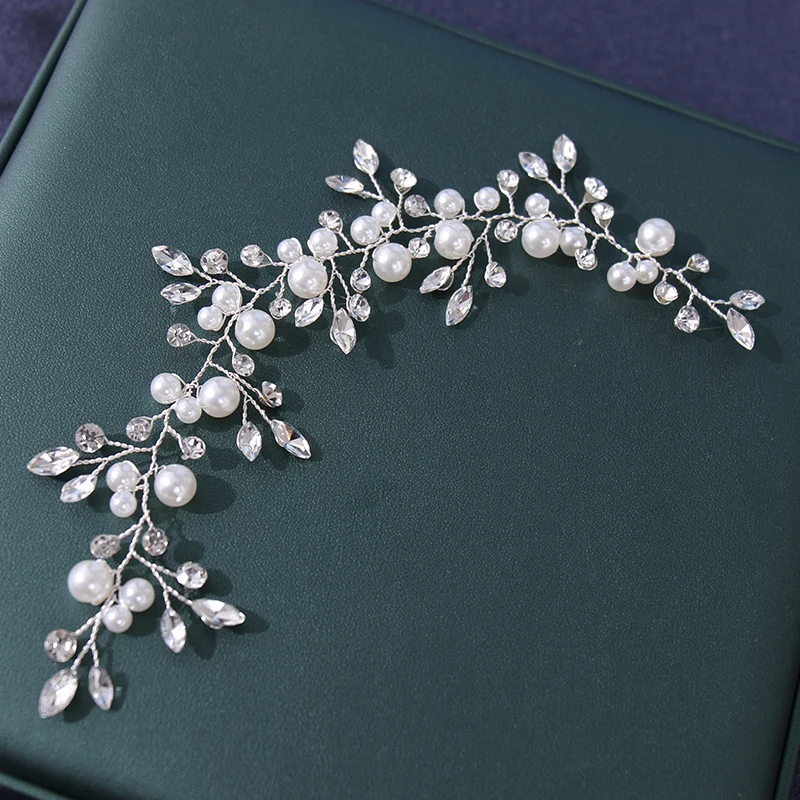 Pearls Crystal Handmade Headbands Fashion Wedding Hair Accessories Cheap Hairbands Rhinestone Head Jewelry Wholesale Dropping-2