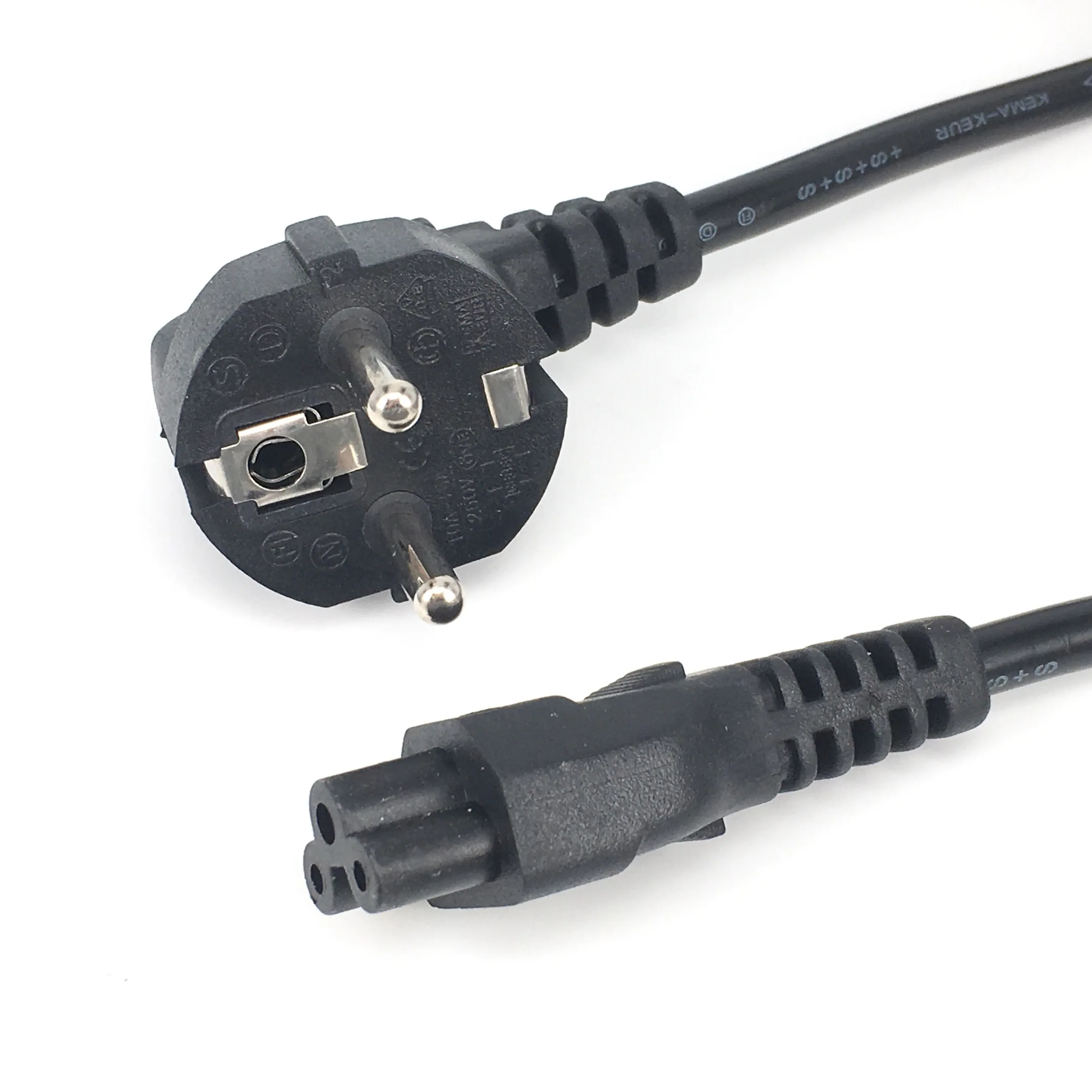 EU European AC Power Cord Euro IEC C5 Power Extension Cable 1.2m 1.5m Power Cable For Notebook Laptop PC Computer Monitor