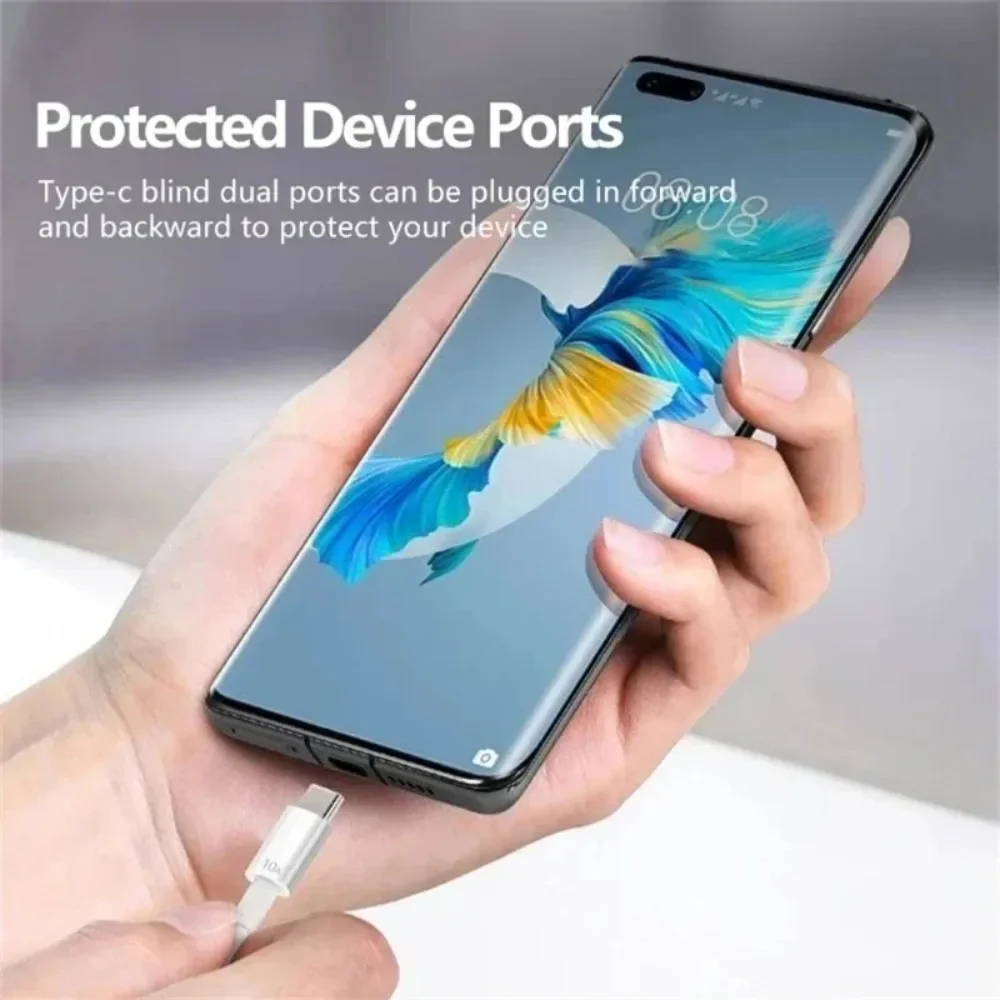 120W 10A USB -C Quick Charging Cable for Samsung Xiaomi Huawei USB C Mobile Phone Data Cord Super Fast Charge Data Cable 0.25-2M-2